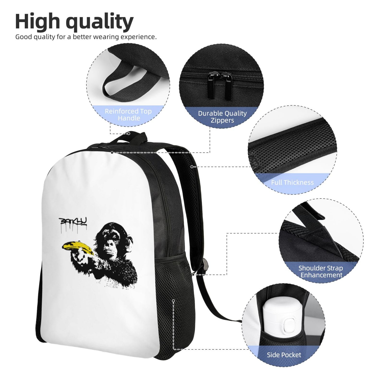 Amazon.co.jp: リュックバッグ バンクシー Banksy チンパンジー バナナ