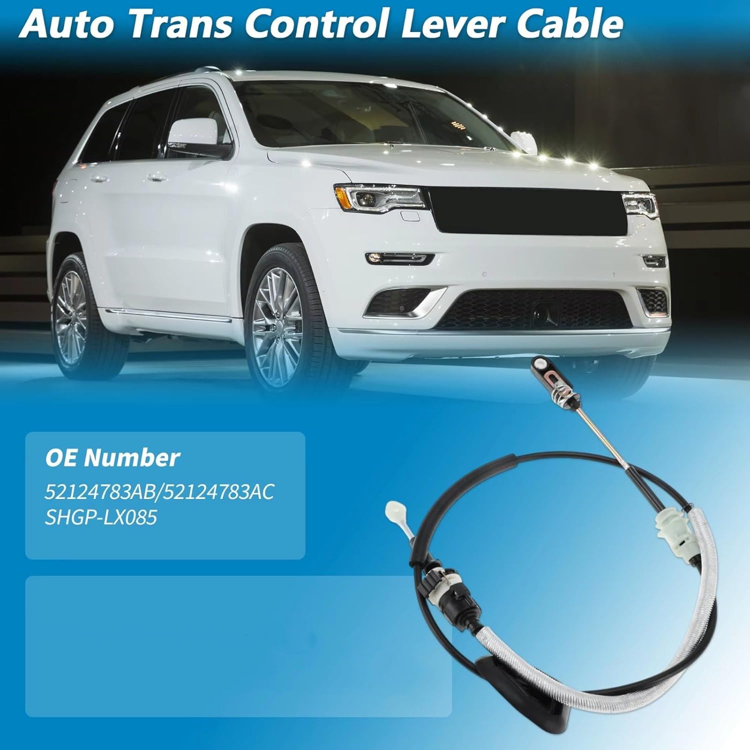 Gearshift Cable Compatible With Jeep For Grand For Cherokee 5.7L 6.4L 2011 2012 2013 Car Auto Transmission Gear Shifter Selector Cable 52124783AB