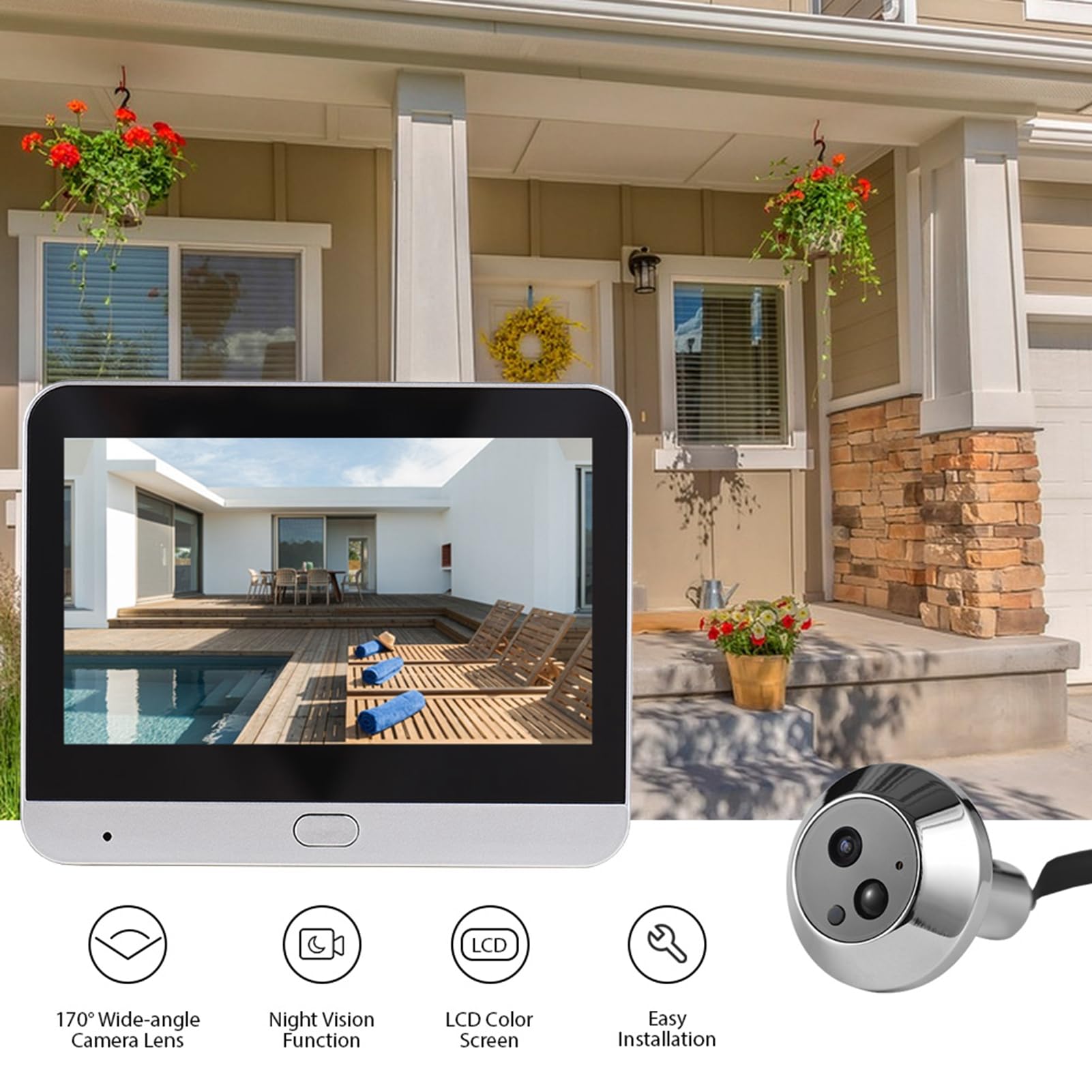 Peephole Camera Front Door Camera Wireless Ring Peephole Camera