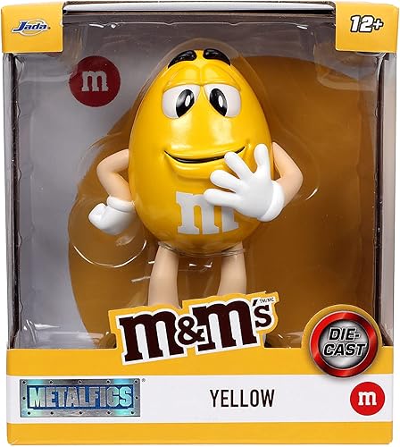 Miniatura 2 de Jada Toys M&M'S - Figura de metal fundido a presión de metal amarillo de 4 pulgadas