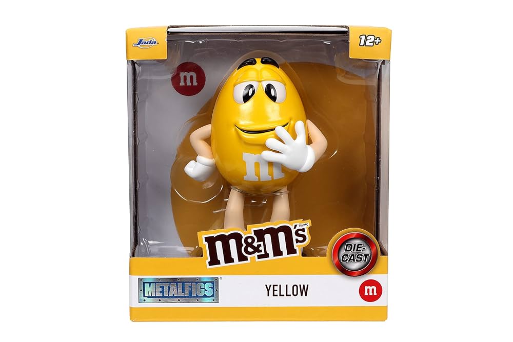 M&M's エムアンドエムズ サイドテーブル フィギュア イエロー 黄色 新品 M&M's エムアンドエムズ 特大 サイドテーブル M&M