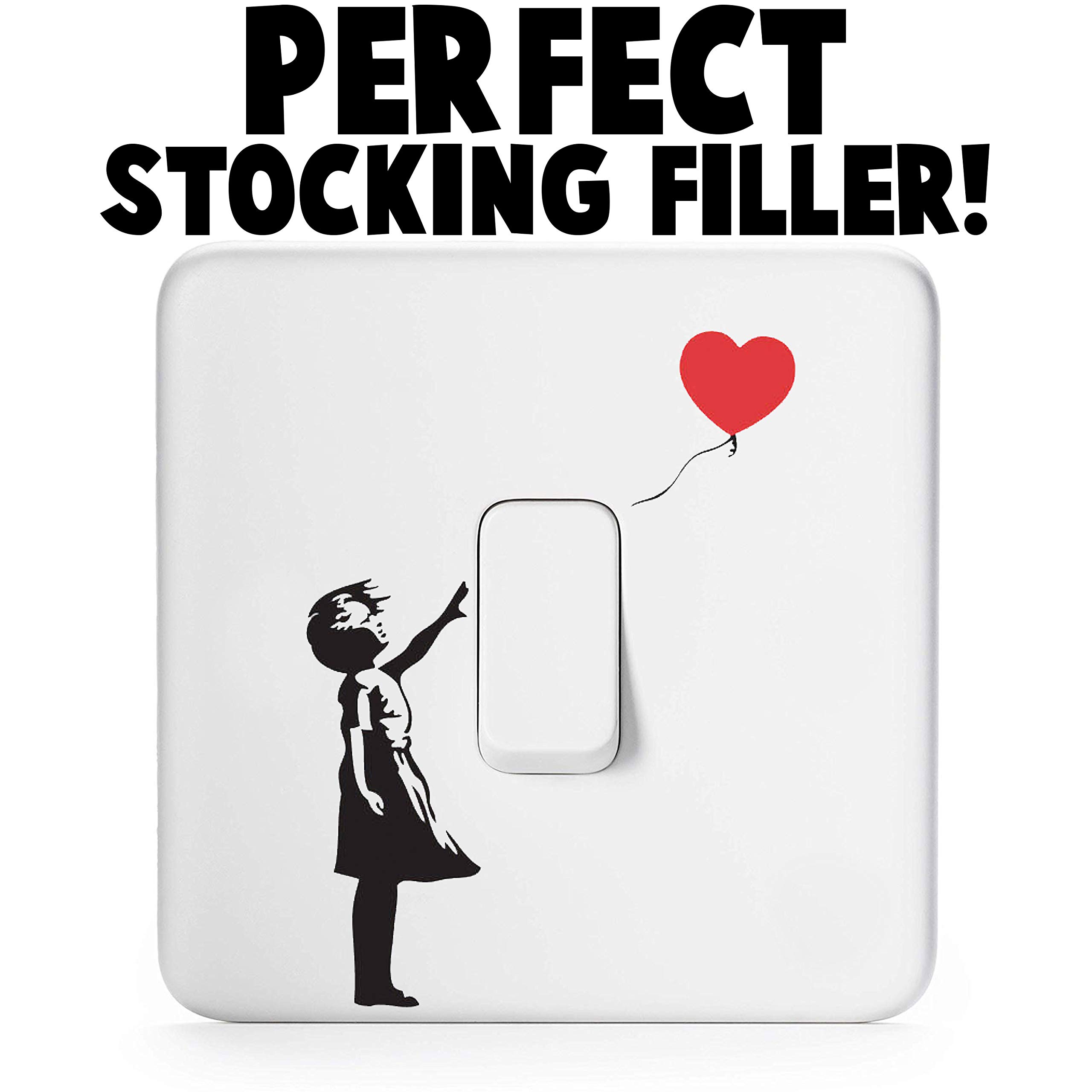 Banksy Graffiti Stickers Girl with Balloons Light Switch Sticker Vinyl Stickers for Light