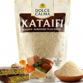 Dolce Calma Dried Kataifi Shredded Fillo Dough 180g / 6.4oz, Kadayif