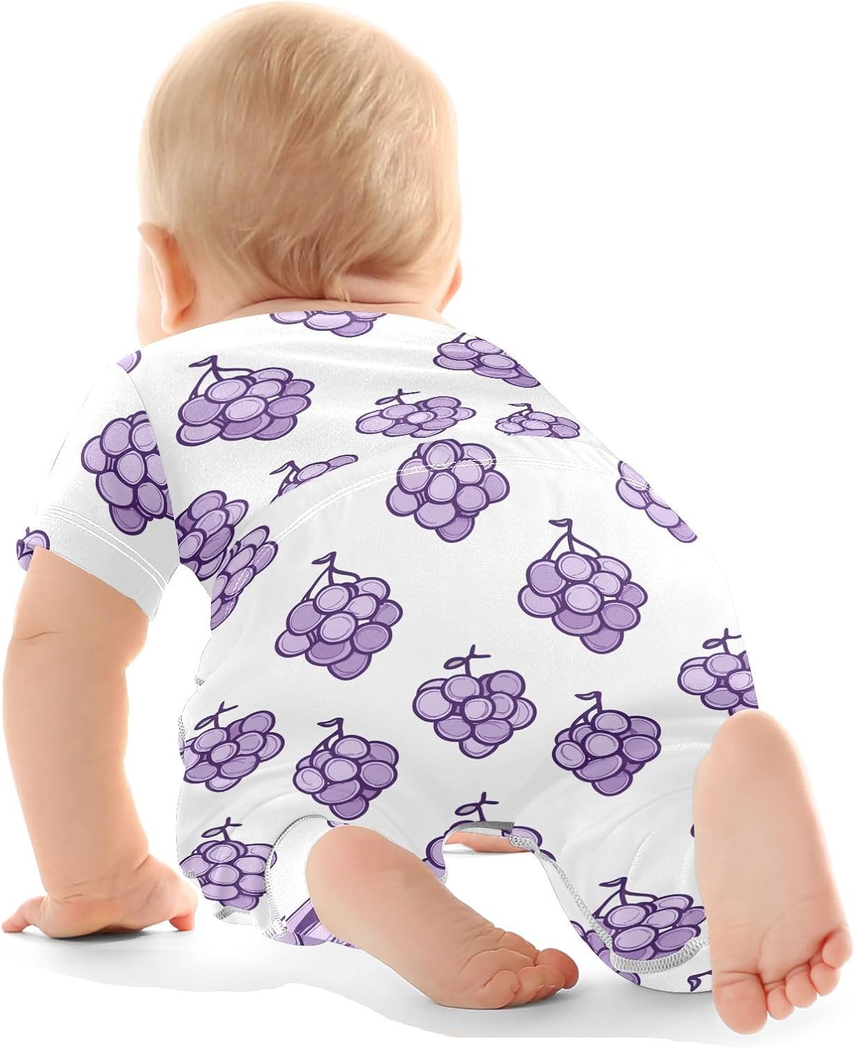 vvfelixl Baby Clothes Simple Line Grapes Baby Bodysuits Set Unisex Short Sleeve Babys Pants Sets 0-3M