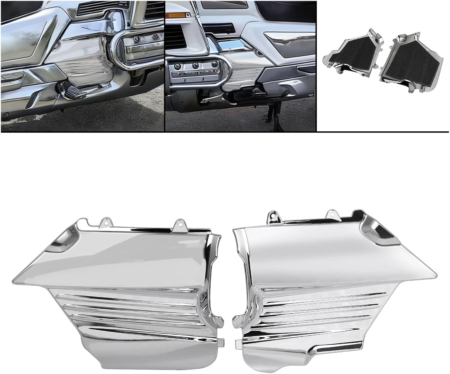 Motorcycle Chrome Engine Lower Side Cover For Honda 1988-2000 Goldwing GL1500SE GL1500A GL1500I