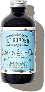 J.T. Copper Sugar & Spice Cola Syrup – 8 fl oz Bottle – Organic Cane Sugar, Citrus & Kola Nut – Vegan & Gluten-Free – Handcrafted in Floyd, VA