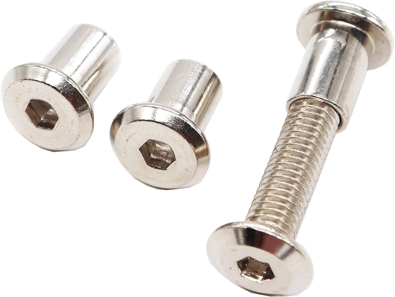 binifiMux 10Set M8x30mm Rivet Countersunk Hex Socket Cap Bolts and Hex