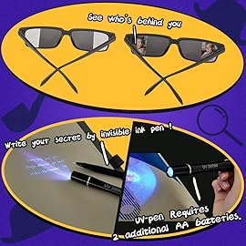 Spy Kit for Kids Detective Outfit Fingerprint Toys Gifts for 5 6 7 8 9 10 11 Year Old Boys Girls Investigation Role Play Dress Up Costume Educational Science Secret Agent Finger Print Identification