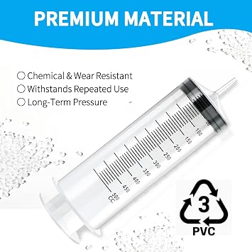 Large Syringe 300ml,Oil Suction Syringe with Soft Tubes, Large Capacity