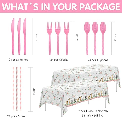 Miniatura 3 de HIPVVILD Decoraciones temáticas de selva para baby shower, suministros de fiesta de bebé de safari, plato, taza, servilleta, arco de globos, telón