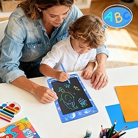 Mafiti LCD Writing Tablet 8.5 Inch Electronic Writing Drawing Pads Portable Doodle Board Gifts for Kids Office Memo Home Whiteboard Blue