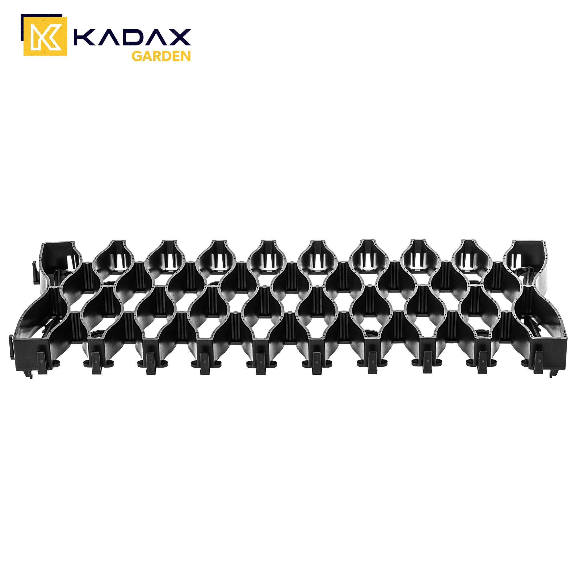 KADAX 20 griglie di protezione per prato per robot tosaerba, 47 x 20 cm, griglia per prato, protezione dai danni causati da robot tosaerba, piastre in plastica (nero)