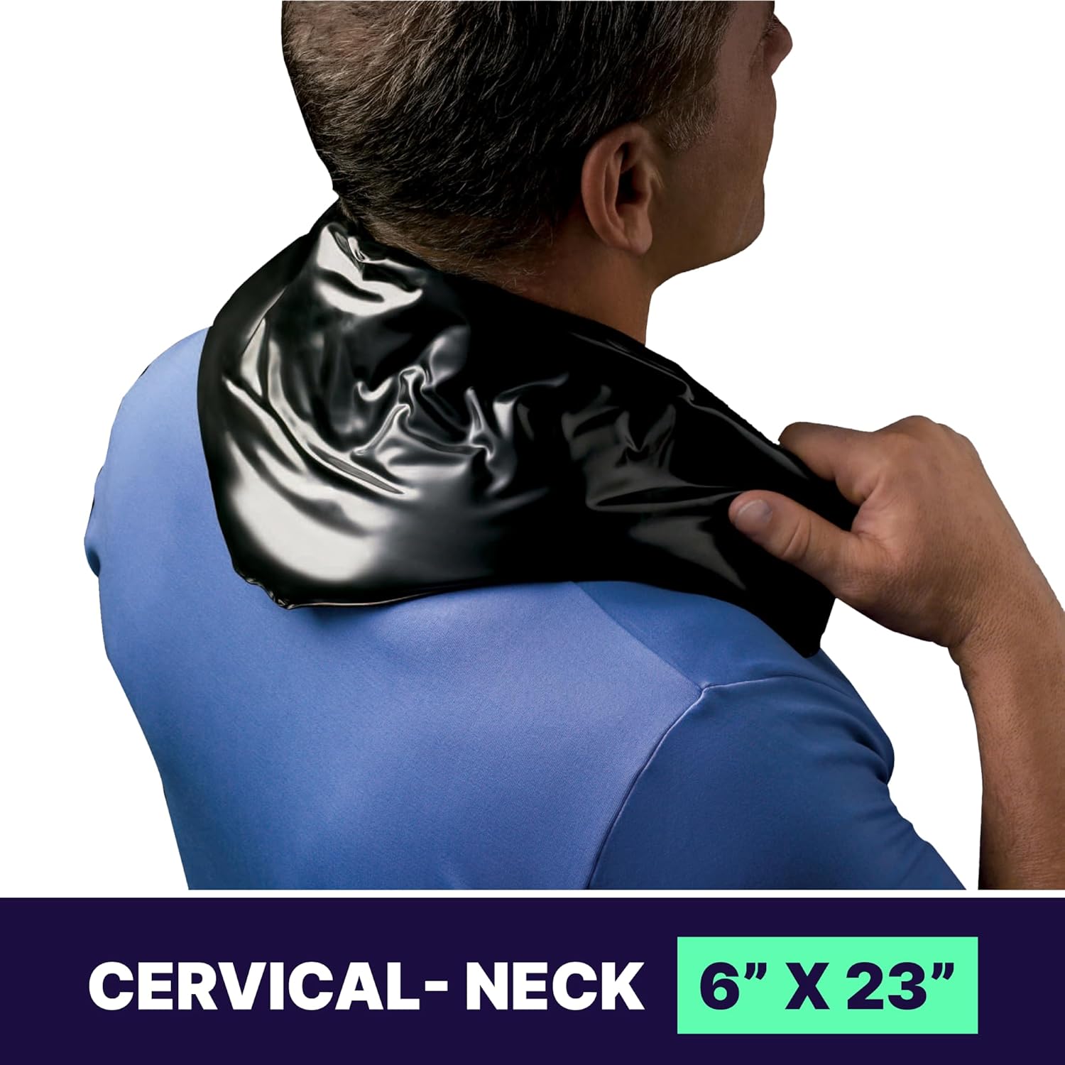 Back Support Systems Cold Ice Pack Wrap - Shoulder, Neck Pain Relief or Any Injuries - Back Brace for Lower Back Pain Women - Relaxation Gifts for Women and Men (Neck, 6" x 23" Cold Pack)