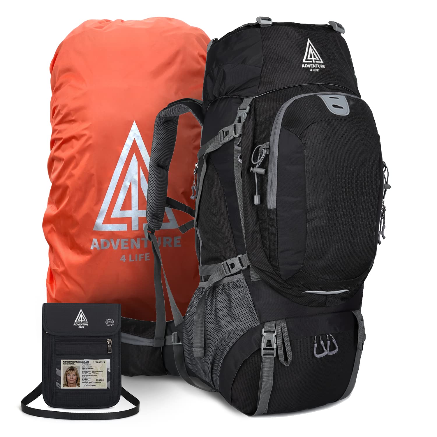 Trekkingrucksack: ultraleichter Frontlader - 60l Wanderrucksack - viel Stauraum für Backpacker - Damen+Herren