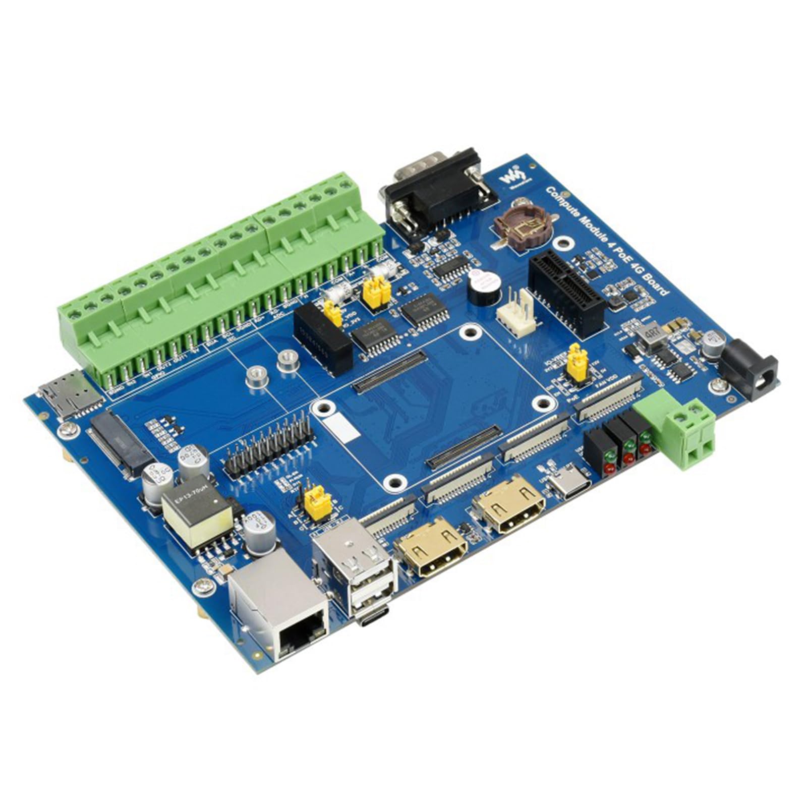 TUOPUONE Modulo di elaborazione 4 scheda base industriale IoT compatibile con Raspberry Pi CM4 PoE Ethernet controllo industriale