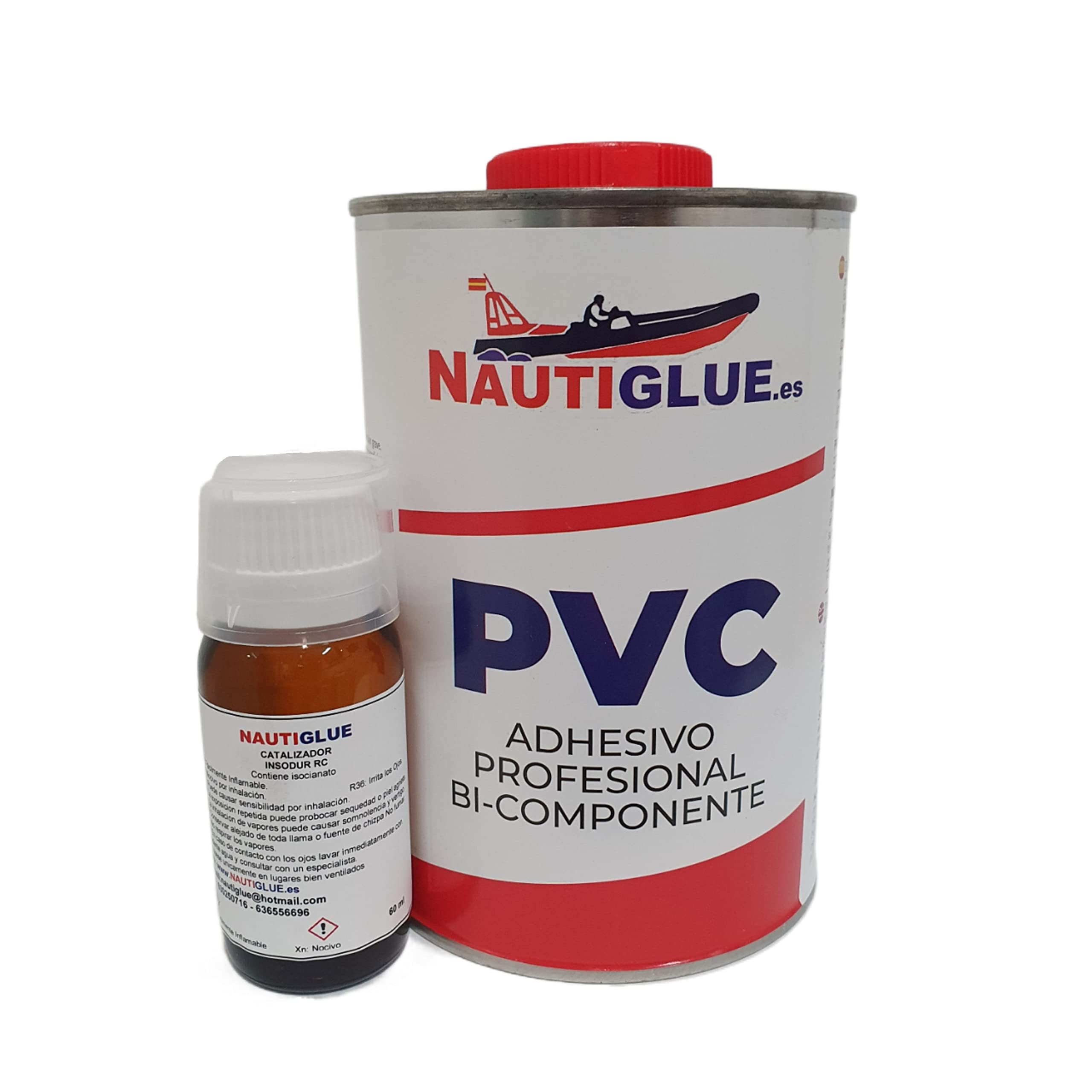 Pegamento de PVC para NEUMÁTICAS y SEMIRRIGIDAS de 2 COMPONENTES (1 Litro + catalizador)