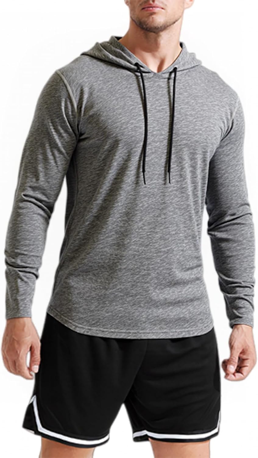 Men’s Hoodies Long Sleeve Drawstring Pullover Sweatshirt Casual Hooded for Gym Workout Athletic - Image 2