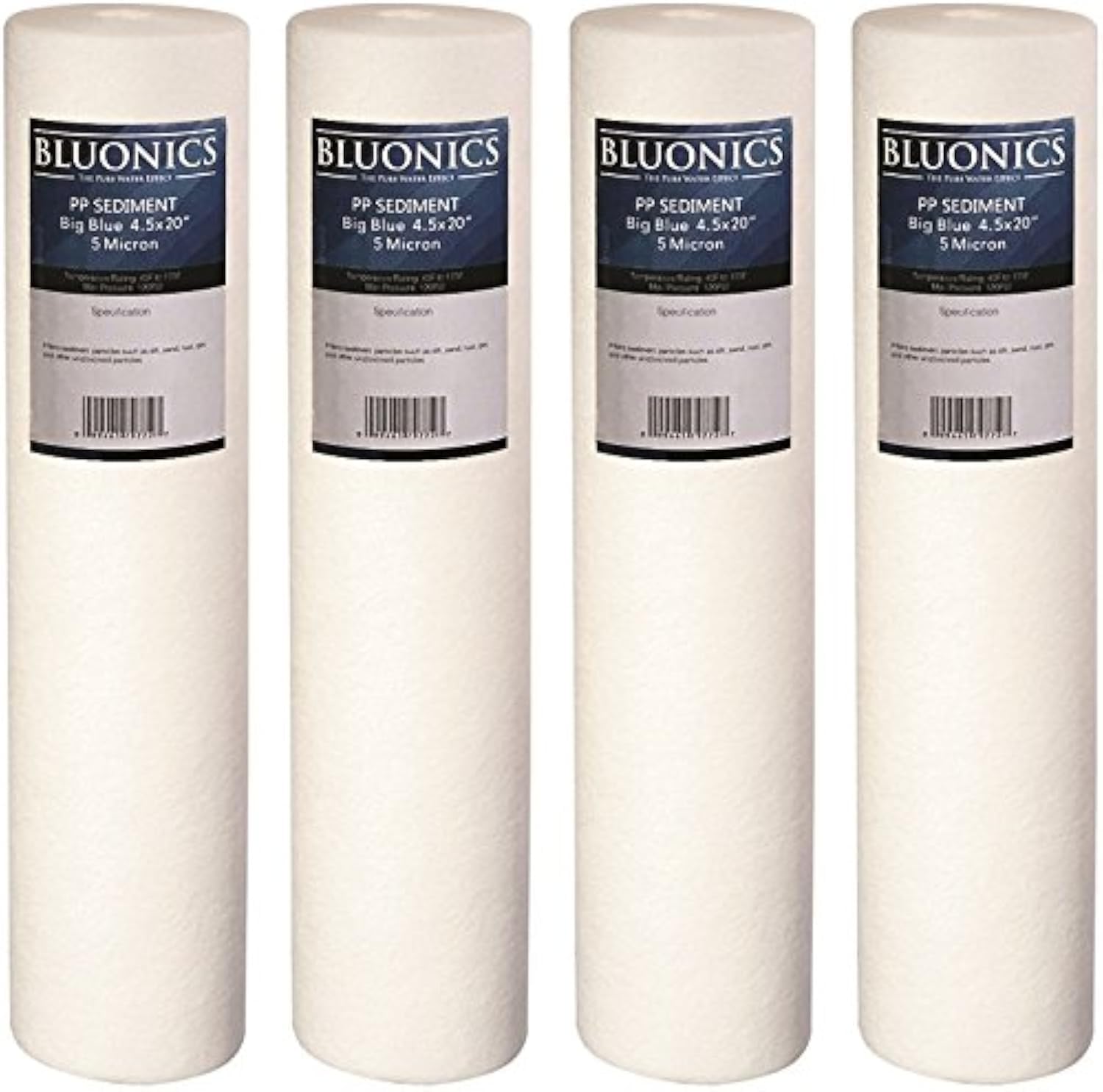 Bluonics Sediment Replacement Water Filters 4pcs (5 Micron) 4.5