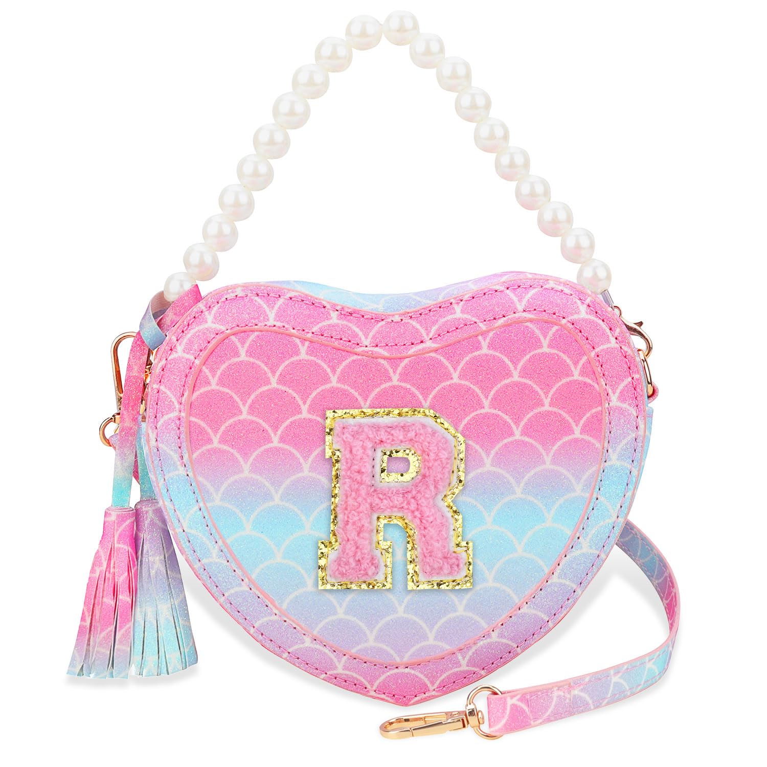 Luchike Toddler Girl Gifts for Kids Purse - Girls Heart Purse Girls Crossbody Bag Princess Handbags Shoulder for Birthday Gift R