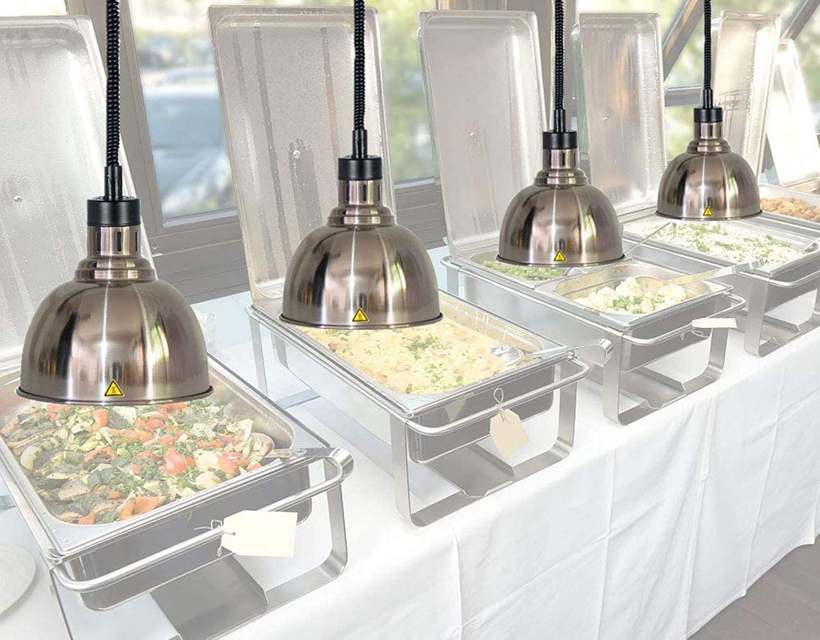 Scaldavivande, Forniture per Ristorazione per Steak Pizza e Pollo, Lampada Riscaldante per Alimenti, Lampada a Sospensione Commerciale per Buffet Cucina del Ristorante per Mantenere Il Cibo