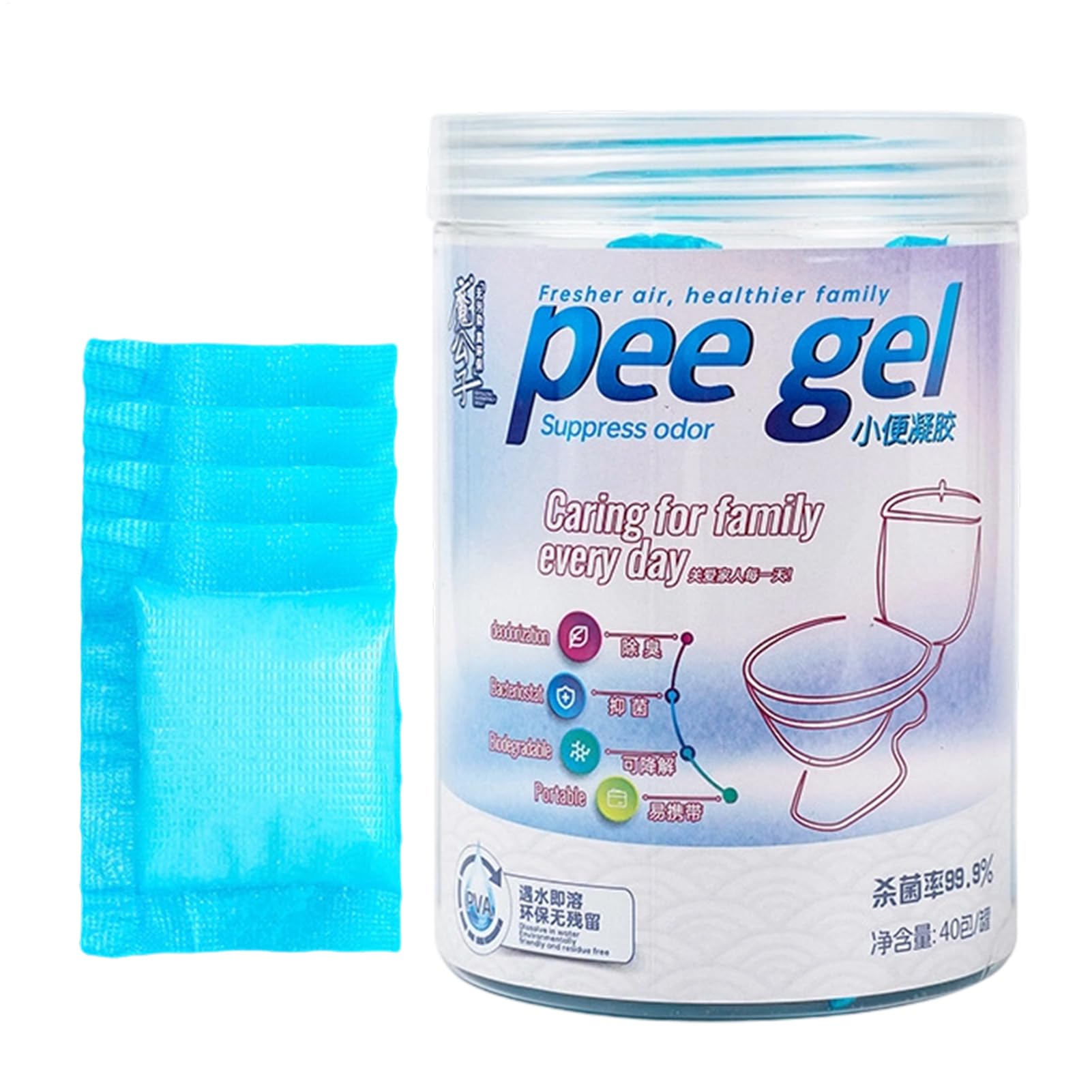 Pee Gel for Camping - Pee Powder for Camping Toilet,Solidifier Liquid Solution for Outdoor Trips Boat Voyages Car Backpacking Hiking