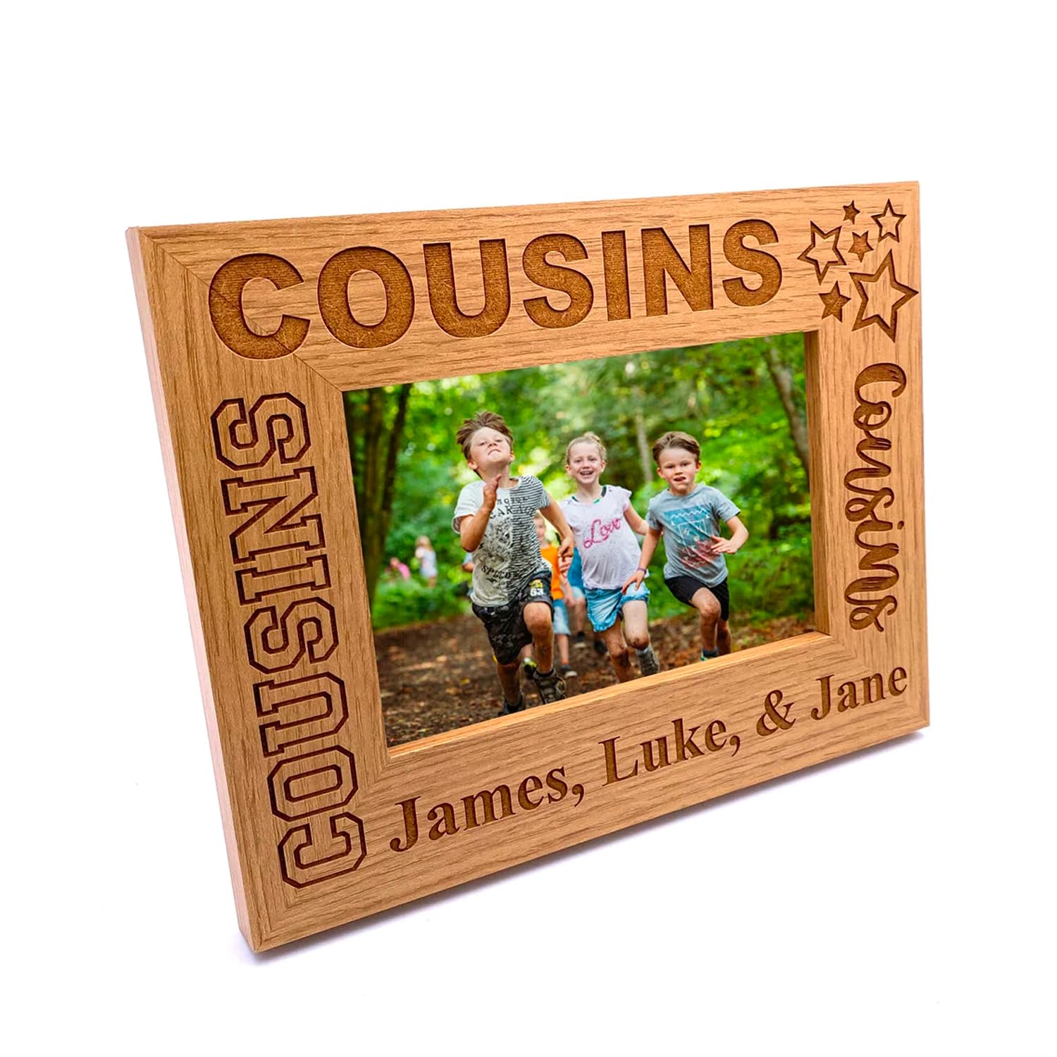 Personalised Cousins Photo Frame Star Design (5 x 7 Inch)