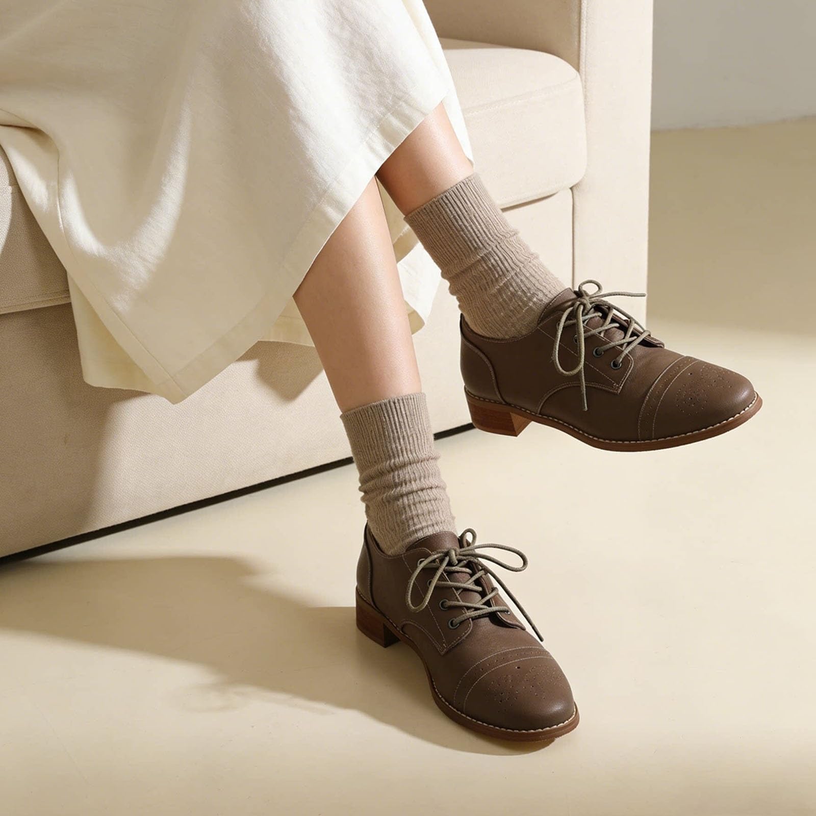 Comode Scarpe Oxford da Donna, Allacciate da Cerimonia, Mary Jane