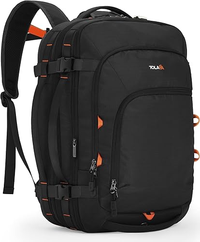 Miniatura 9 de Tolaccea - Mochila de viaje, aprobada para vuelos, compatible con TSA, bolsa de transporte para negocios, mochila de computadora grande y duradera,