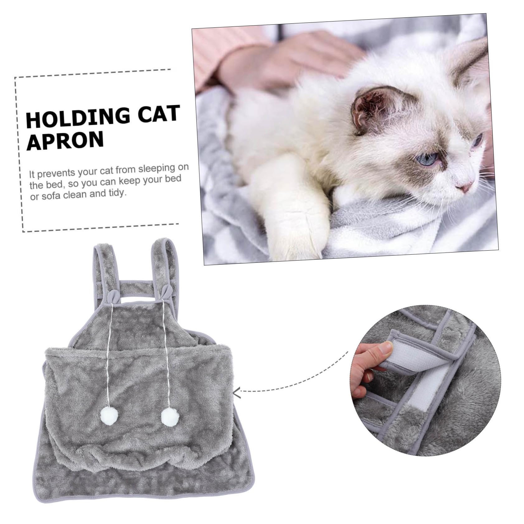 TOYANDONA Haustier Tragetasche aus Korallenfleece Leicht und Warm Tragbare Katzenschürze für Katzen und Welpen zum Kuscheln und Transportieren