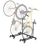 Sttoraboks Vertical Bike Stands (2 Pack)Standing Bike Rack for Garage FloorUpright Bicycle Floor Stand Indoor Bike Holder with Adjustable Height for Garage & Apartment - for Wheels Sizes up to 29