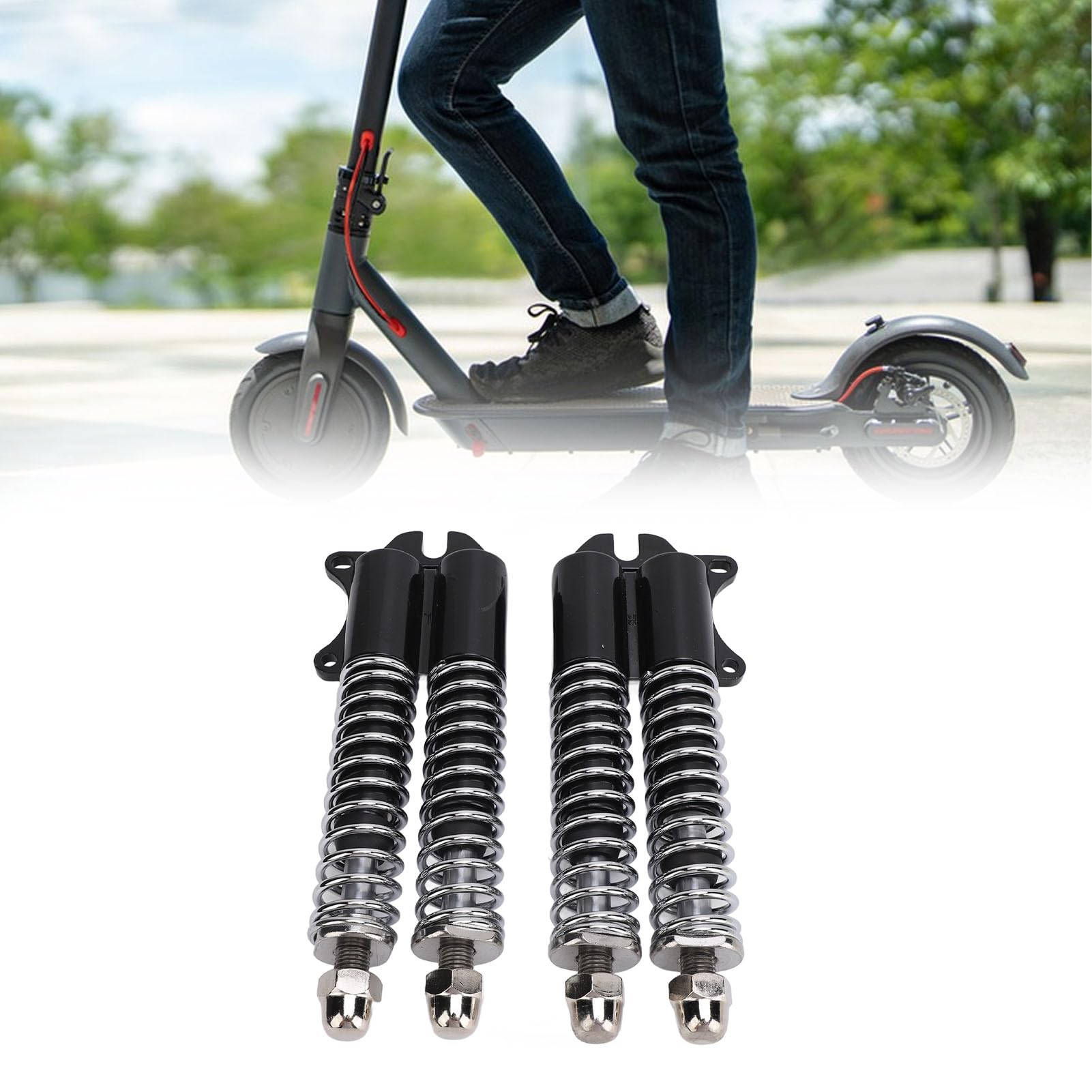 Amortiguador de Scooter Eléctrico, 2 Piezas Durable Scooter Amortiguador Delantero Reducción de Vibración para Reemplazo