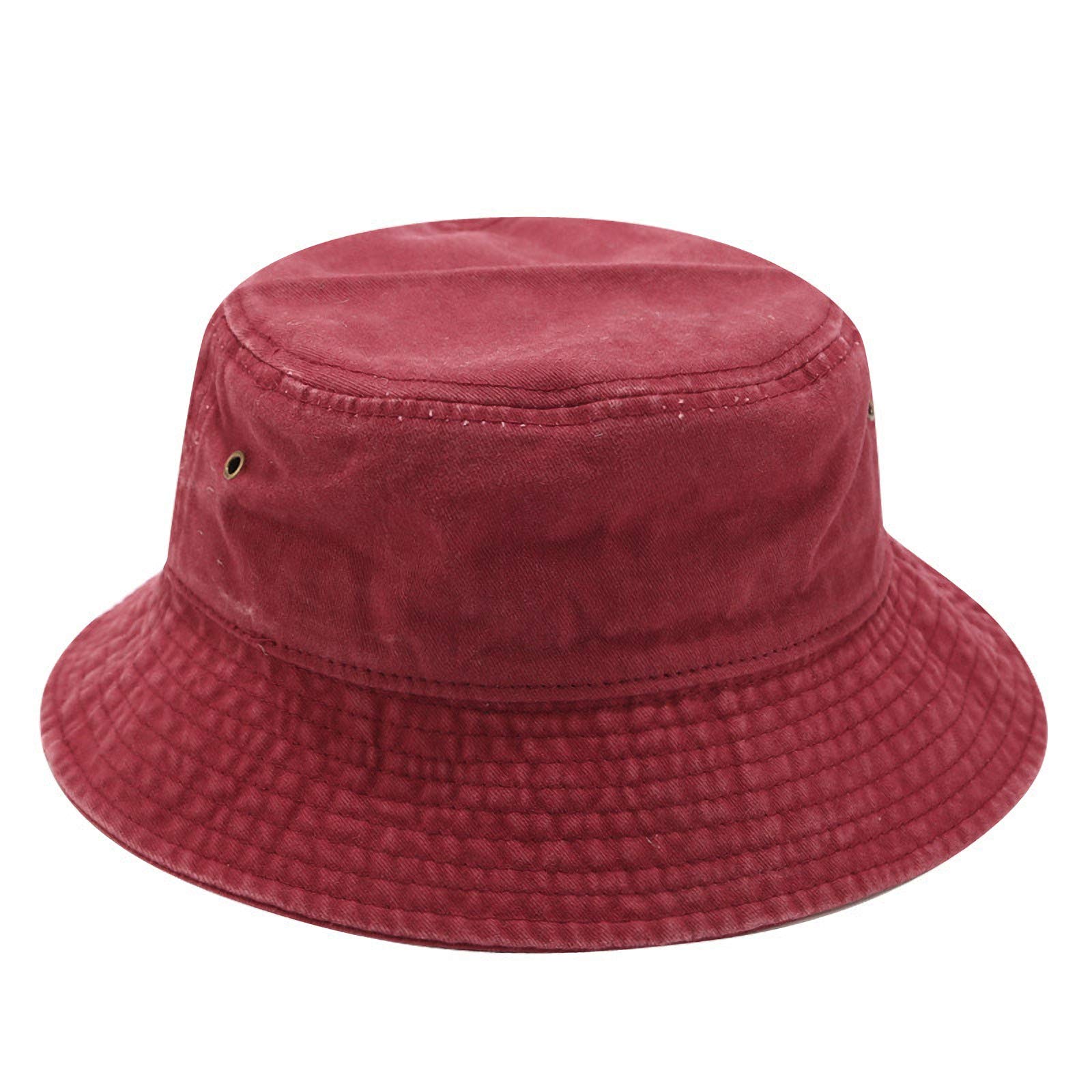 JFAN Sombreros de Pescador Vintage Algodón Sombrero de Cubo de Color Liso Lavado Gorra de Sol de Viaje para Hombre y Mujer