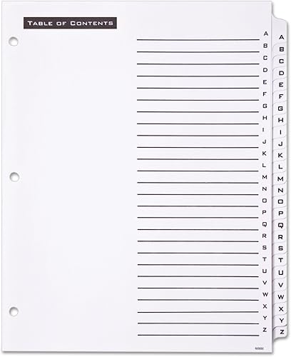 Miniatura 2 de Office Essentials 11676 Table 'n Tabs Divisores, 26 pestañas, letras (paquete de 2)