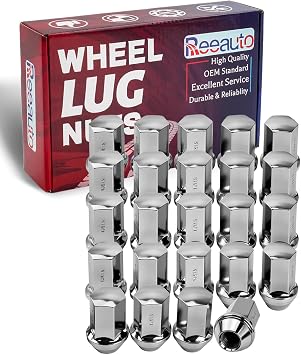 M14x1.5 Lug Nuts Replacement for Silverado Tahoe Suburban Tahoe Suburban Escalade XT5 XT6, 24 Pcs 7/8 Hex 1.77 Inch OEM Factory Style Large Acorn Seat Lug Nuts