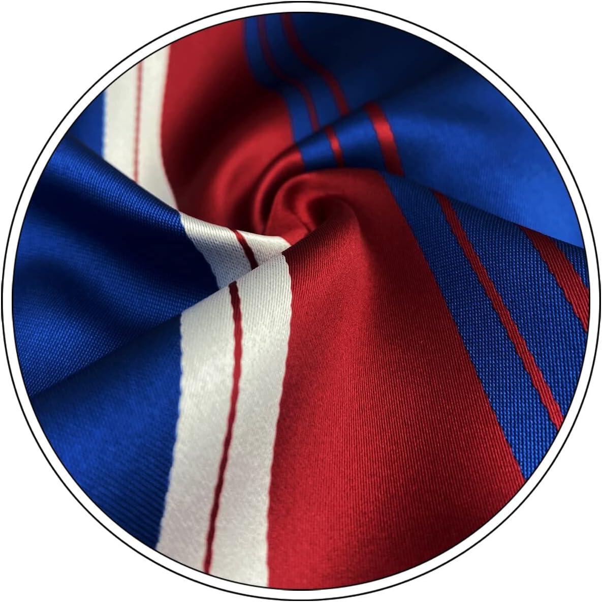 S&W SHLAX&WING New Pocket Squares for Men Blue with Red White Stripes for Party