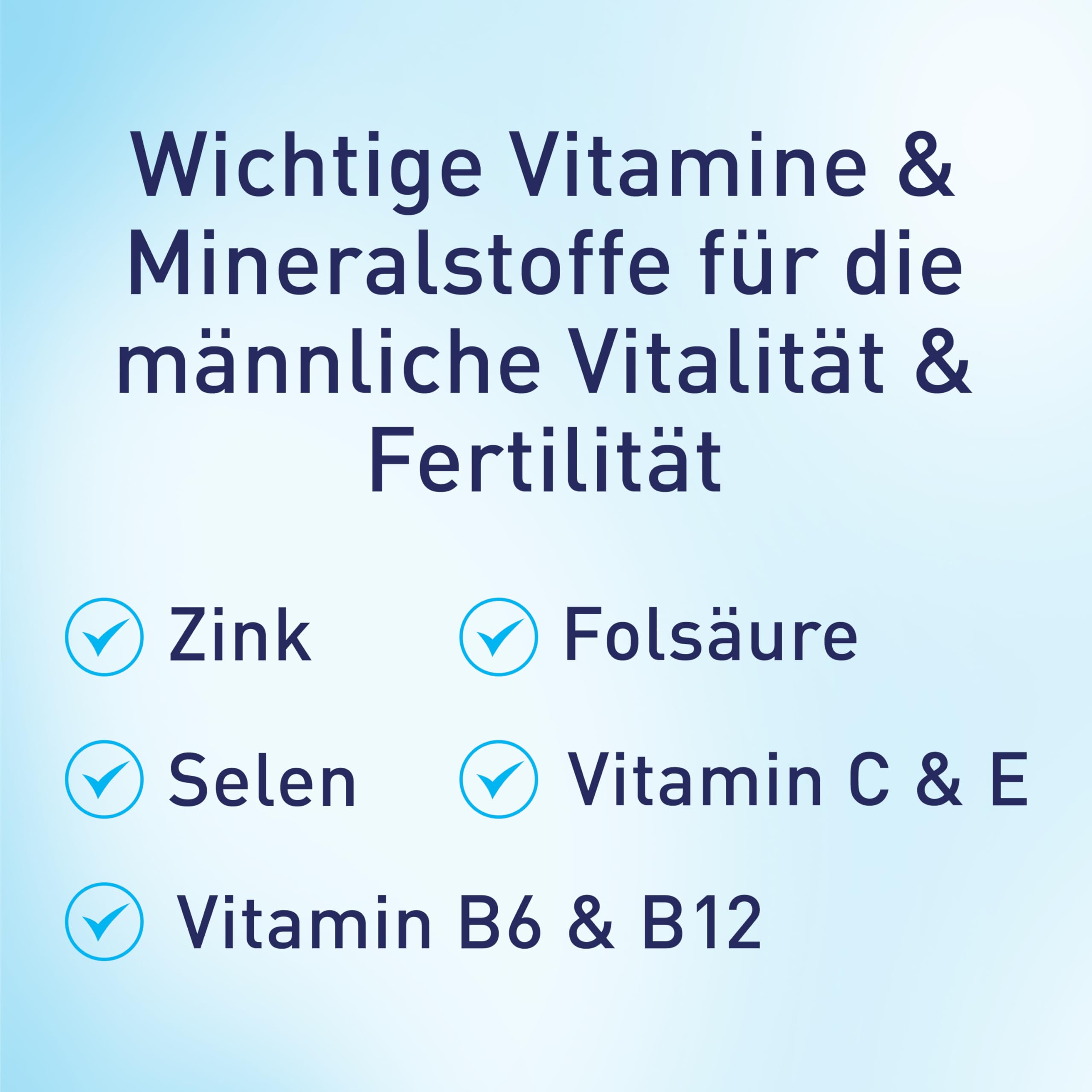 Elevit FOR MEN | zur Unterstützung der männlichen Vitalität und Fertilität | Mikronährstoffkomplex zur oralen Einnahme bei Kinderwunsch | 90 Tabletten