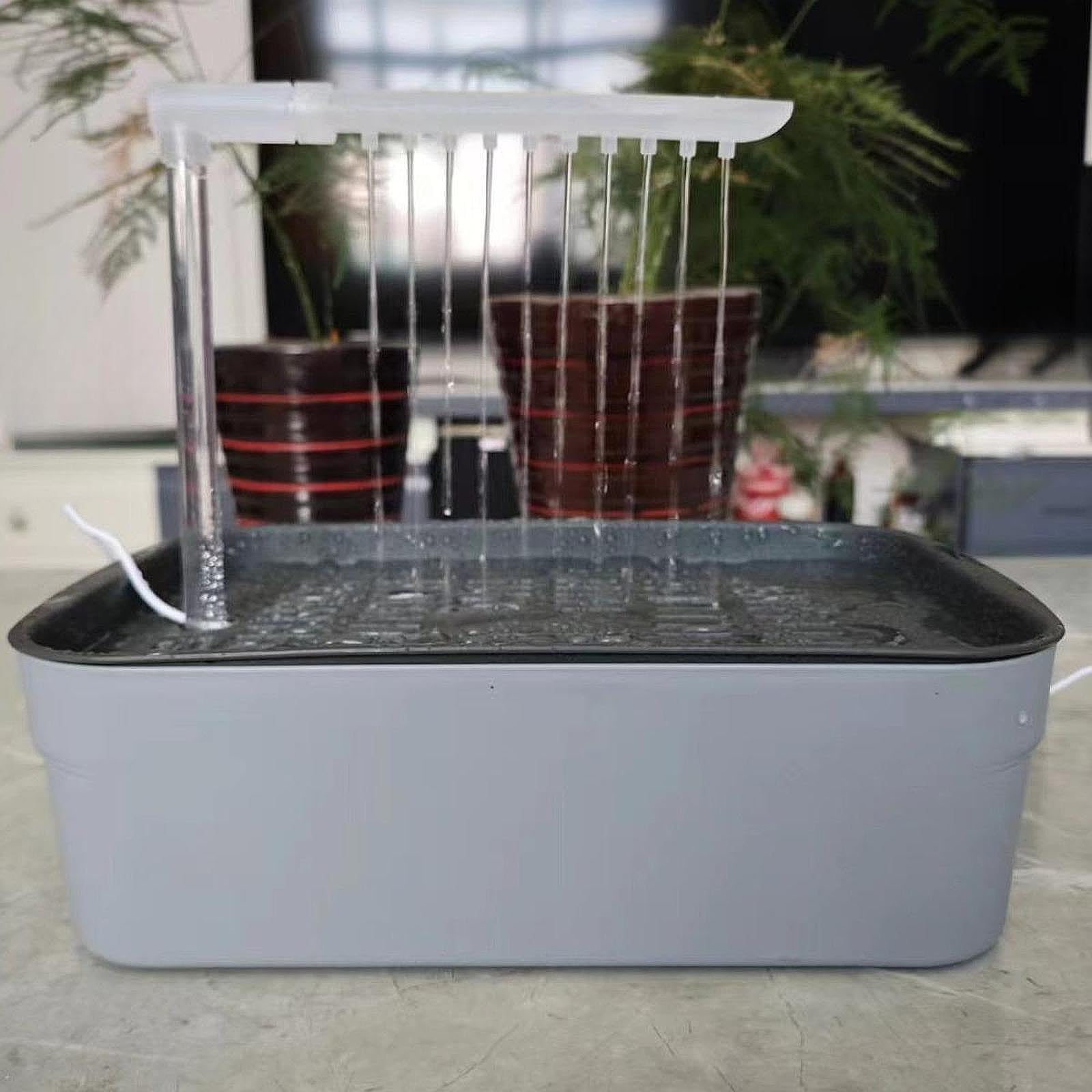 Toilette Automatica per Pappagalli con Cavo USB, Gabbia E Accessori in Materiale PP, Funzione Igienica, Adatta agli Uccelli E All'ambiente, Grigio