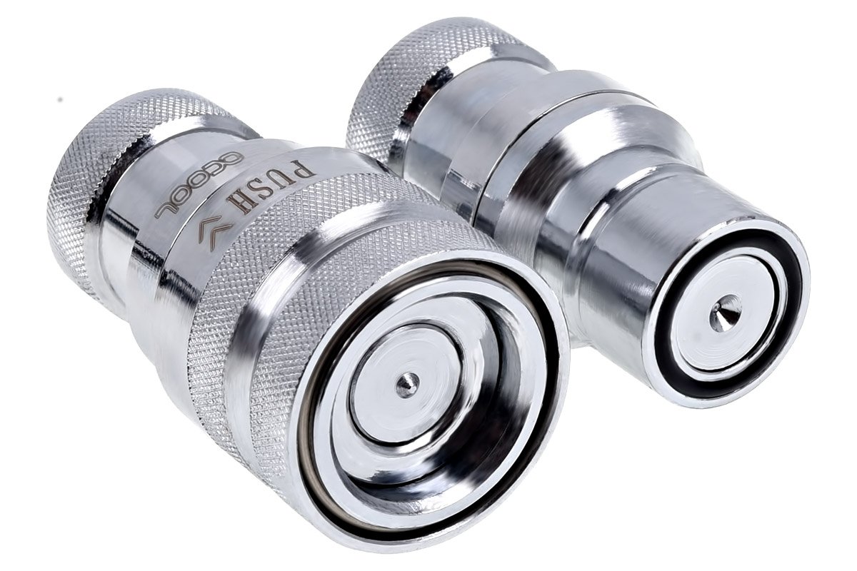 Alphacool 17281 Eiszapfen Schnellverschlusskupplungsset G1/4 IG - Chrome Wasserkühlung Anschlüsse