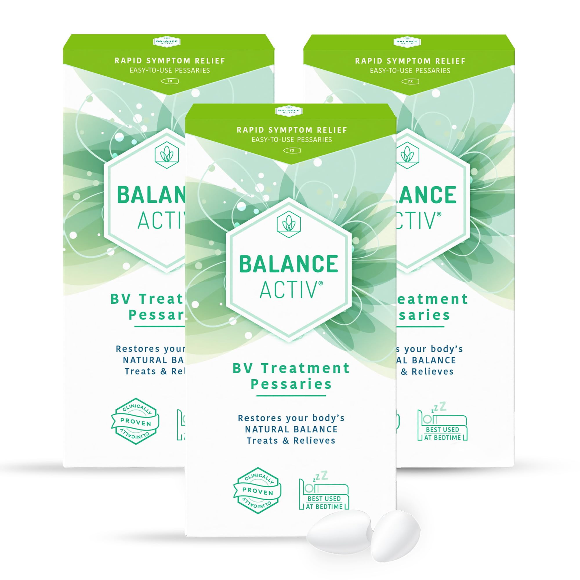 Balance Activ BV Pessaries, Bacterial Vaginosis Treatment for Women, 3 Pack