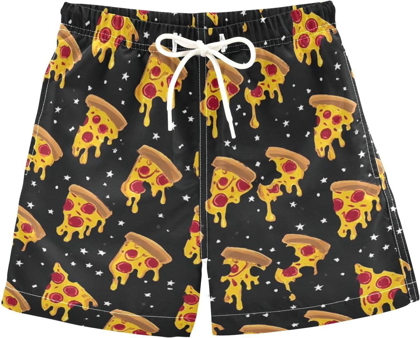 Boccsty Retro 80s 90s Pattern Boys Swim Trunks Baby Kids Swimwear Summer Toddler Beach Board Shorts Bathing Suit 2T-XL