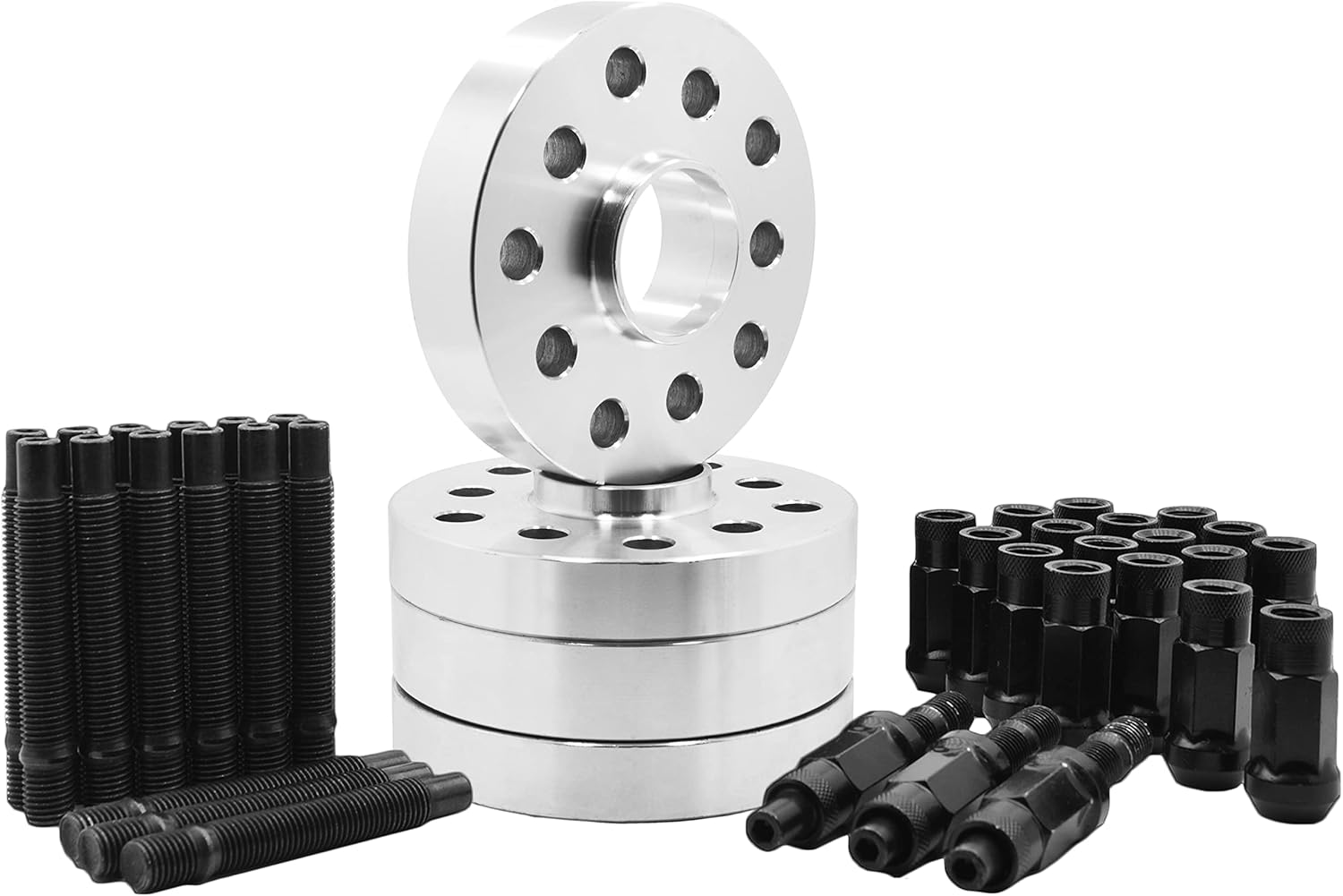 4 Pc BMW 30 MM Thick Hub Centric Wheel Spacers 5x120 + 12x1.5 Black Racing Stud Conversion Kit Free Thread Locker Included Fits BMW E36 E46 E90 E92 E64 E23 E32 E38 E31 323 325 328 330 528 530