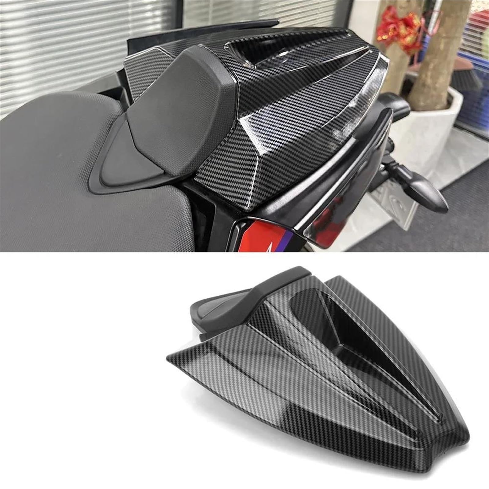 Carenatura Posteriore Per Moto Con Coprisella Monoposto Per Aprilia RS457 Rs457 RS 457 2024 2025 Copertura Sella Passeggero Monoposto Coprisedile Posteriore(Carbonio)