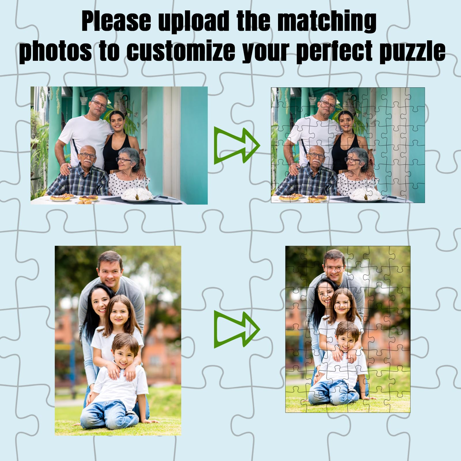 Puzzle Personalizzato con Foto – Puzzle Personalizzato HD – Idea Regalo Originale per Anniversario e Compleanno 24/100/200/300/500/1000/1500 Pezzi