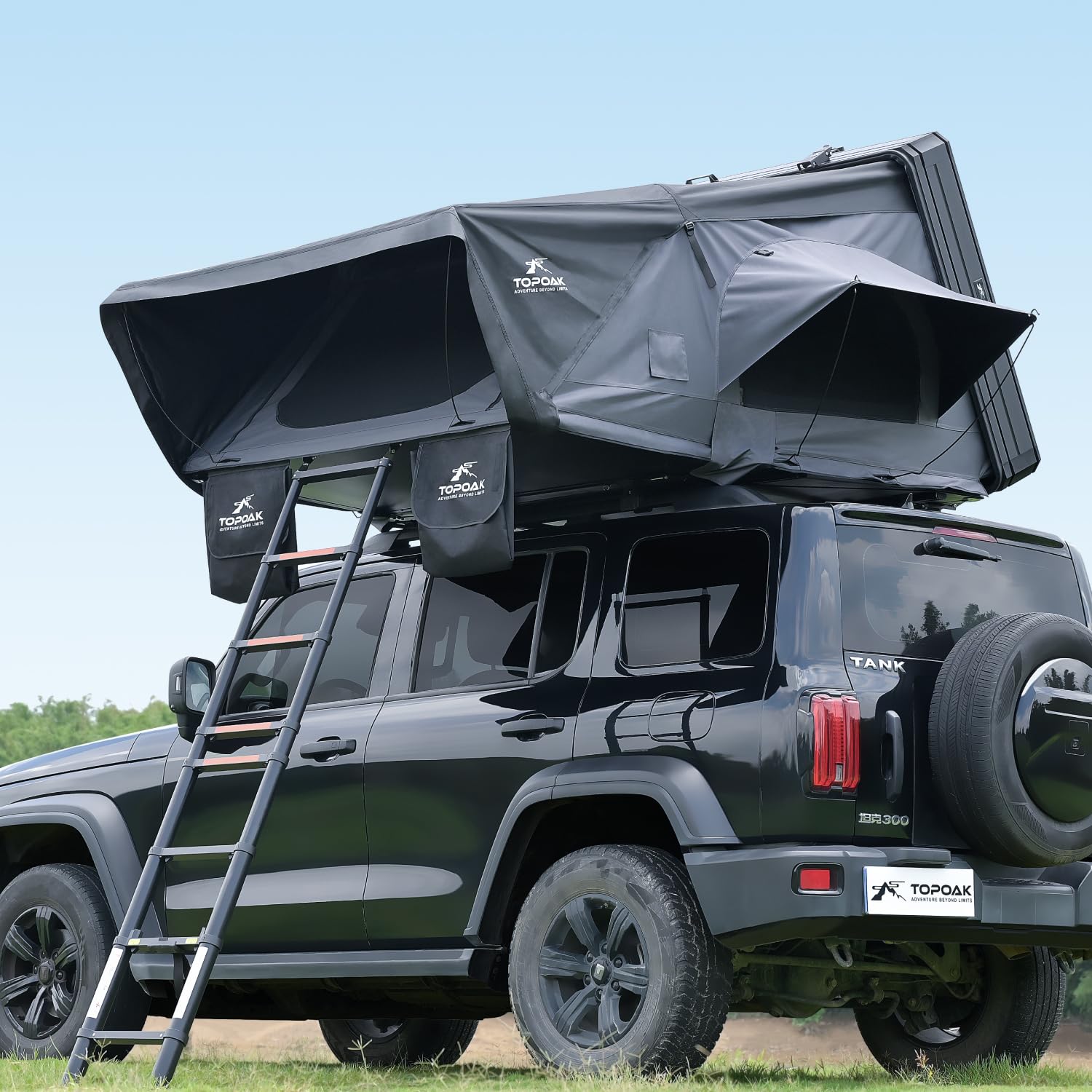 Topoak Pop Up Rooftop Tents Aluminum Hard Shell for Camping Waterproof SUV Car Jeep Overland Tent Campers Easy Setup in 30 Seconds-Topoak Vision