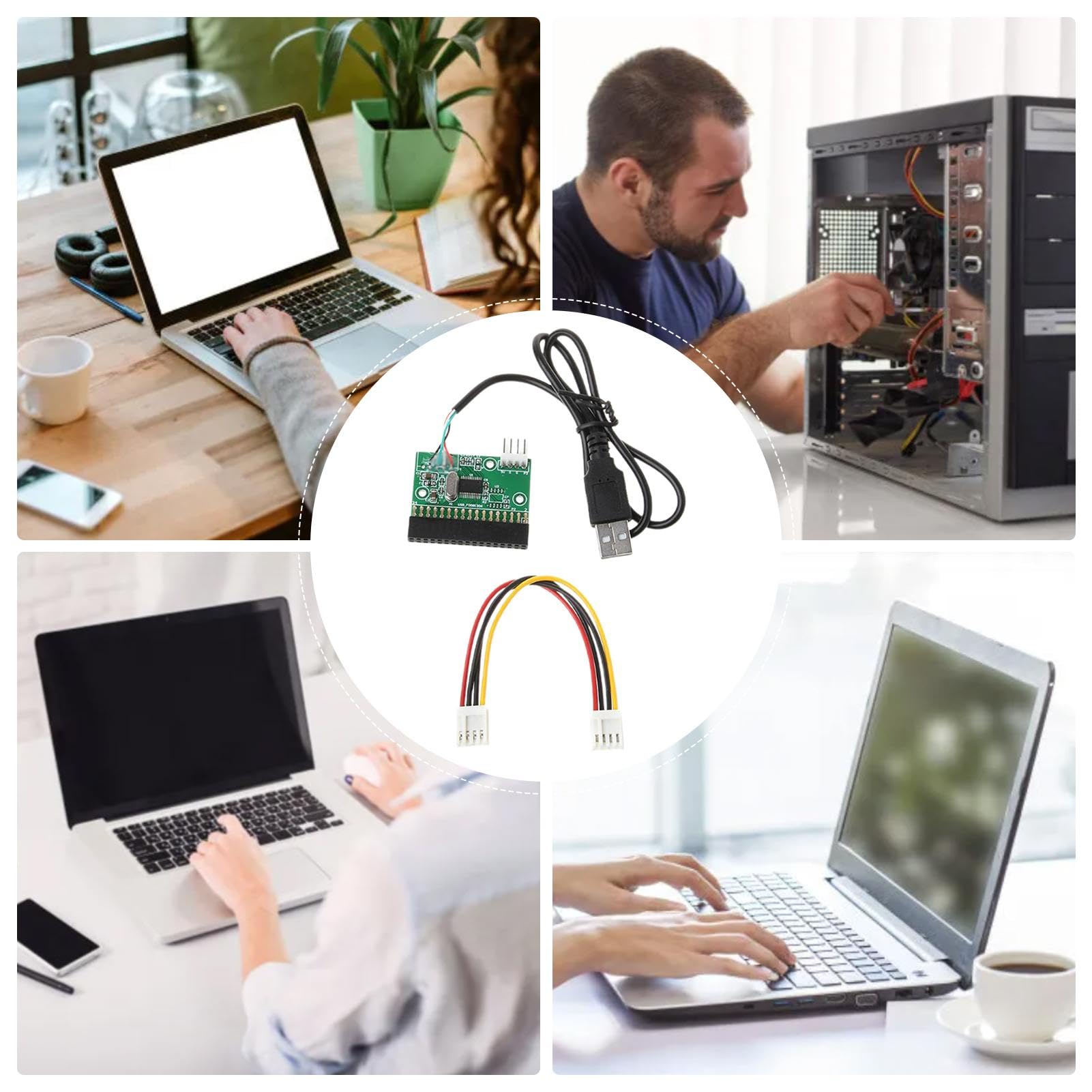 Générique Lecteur de Disquette Externe USB 1,44 Mo - Adaptateur pour Ordinateurs Portables avec Connecteur USB A
