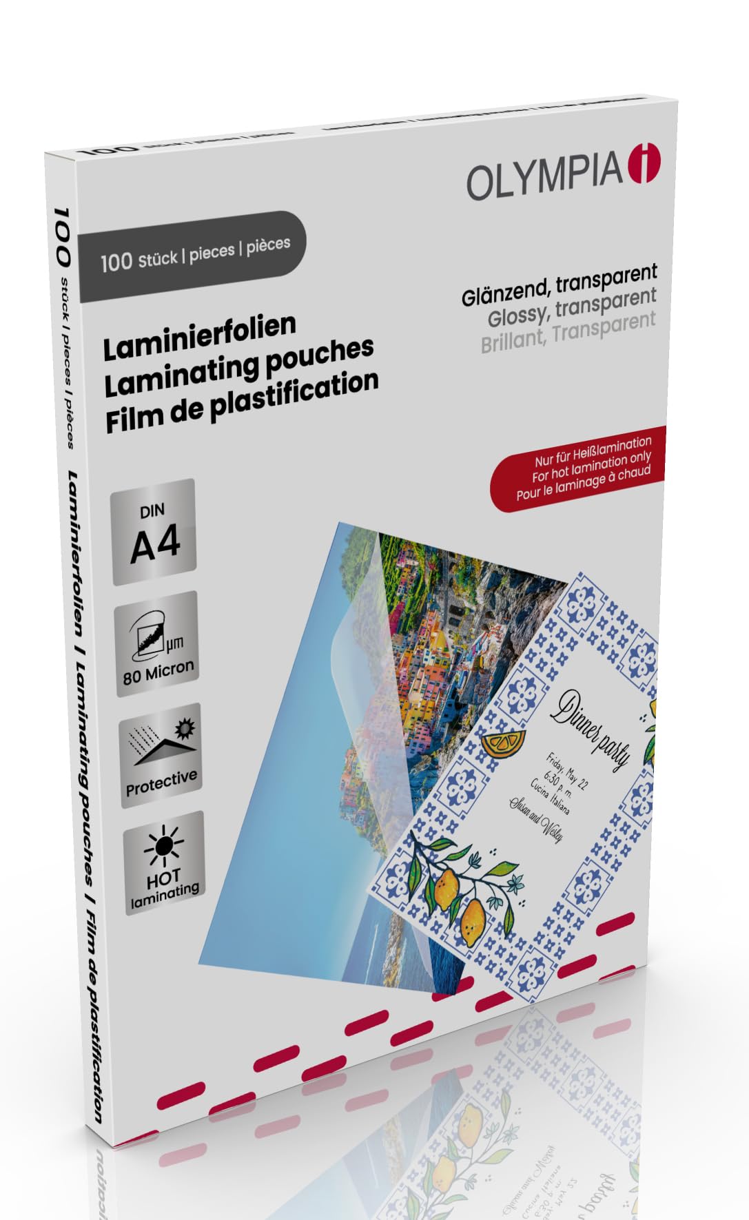 Olympia 9178 laminating film DIN A4 80 Micron