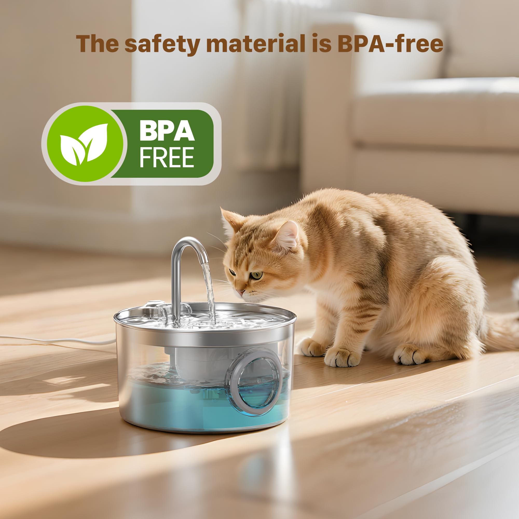 Fontanella per Gatti 12 Filtro: 6 Filtri a Carbone + 6 Filtri in Schiuma - Filtrazione Multipla - Esaltazione del Gusto - Adatto per GIOTOHUN Fontana per Gatti Acciaio Inox