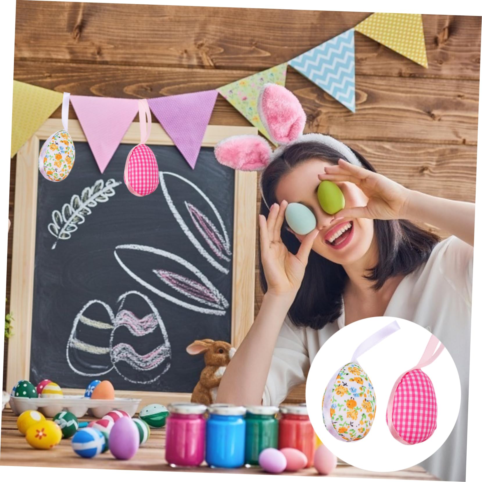Garneck 2sets Ostern Hängen Ostern Ornamente Handwerk Dekorationen Verzierungen Spielzeug 27 Stücke * 2