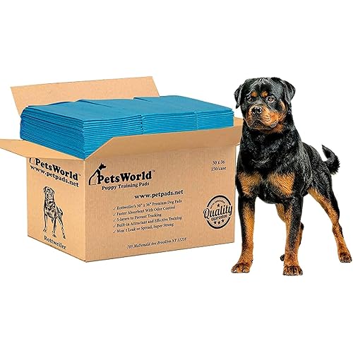 PETSWORLD Extra Large Potty Pads for Dogs, Odor Eliminating 30" x 36", 150 Count Pee Pads for Dogs, Gigantic XL Dog Pads, 5 Layer Ultra Absorbent Technology, Leak Proof Training Pads for Dogs & Cats