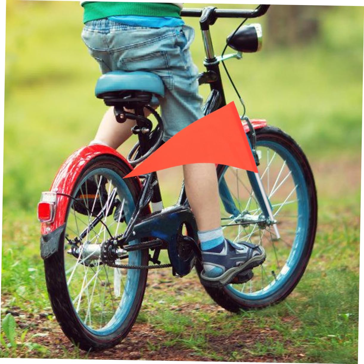 Sosoport Banderín De Advertencia Seguridad Bandera De Bicicleta De Visibilidad Bandera De Ciclismo para Bicicleta De Scooter De Polivinilo Naranja 5 Piezas X 4